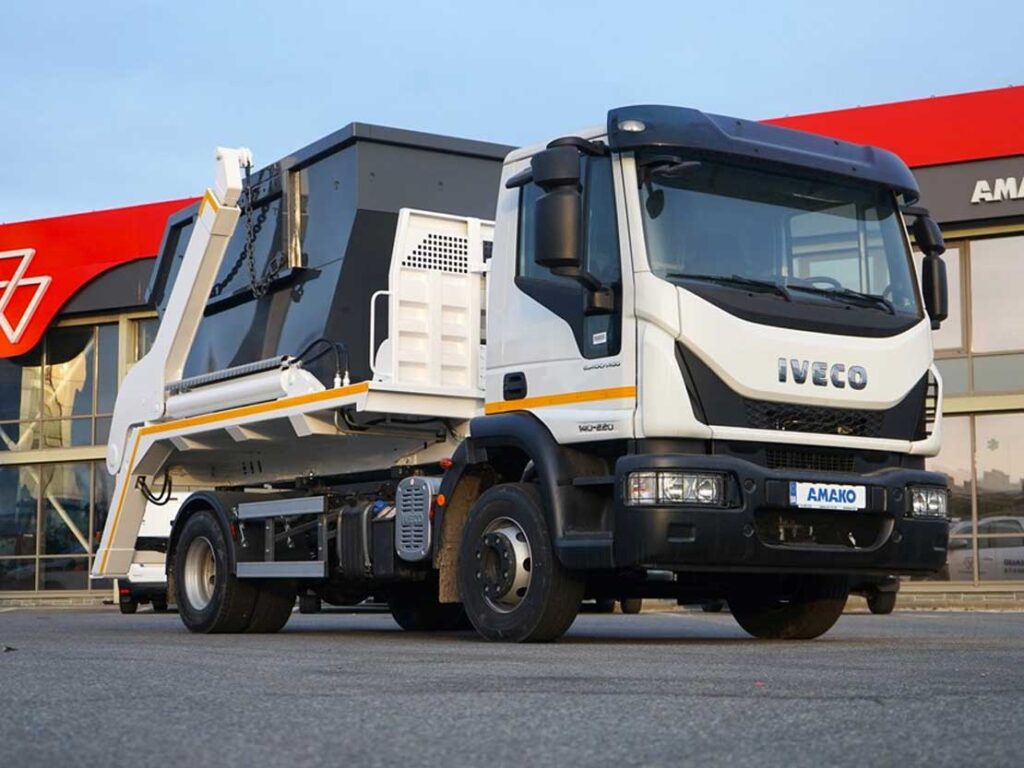 IVECO EUROCARGO ML140E22-E5 (Сміттєвоз портальний 7 м³, 4x2, Євро 5)